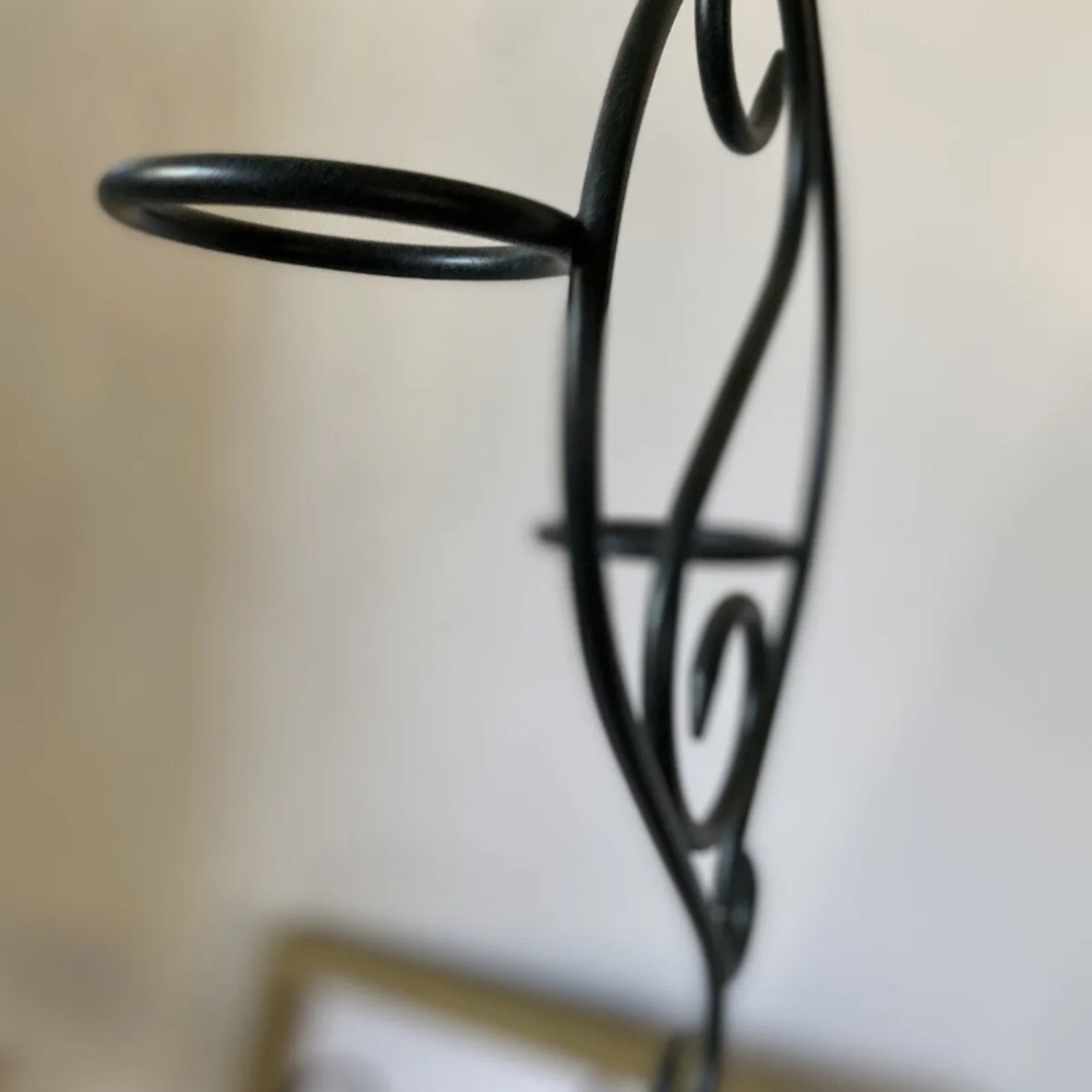 Black Metal Candle Holder Wall decor Sconce new